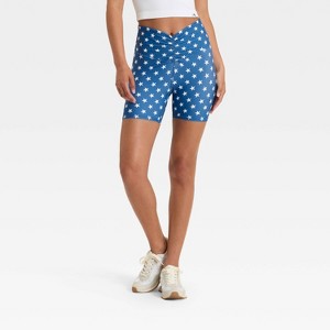 Women's 5" High-Rise Ruched Waist Bike Shorts - JoyLab™ - 1 of 3