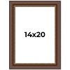 PosterPalooza | Traditional Brown Picture Frame - UV Acrylic, Foam Board Backing, Hanging Hardware - 2 of 4