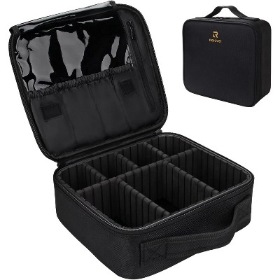 Travel Makeup Train Case Makeup Cosmetic Case Organizer Portable Artist Storage Bag with Adjustable Dividers for Cosmetics Makeup Brushes Toil