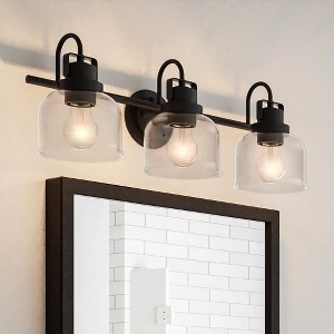Urban Ambiance Luxury Modern Farmhouse Bath Light,  9''H x 24''W,  Dark Bronze Finish, ULB2032 - 1 of 4