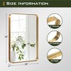 Aluminum Alloy Circular Edge Rectangular Hanging Mirror with Faux Electroplating, 96 x 66 x 5 cm - 4 of 4