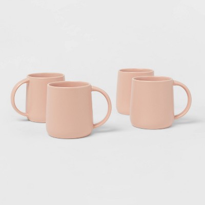 16oz 4pk Stoneware Acton Mugs Pink - Threshold™