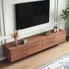 Etelifrank Wood TV Stand Media Console With 4-Cabinets - 2 of 4