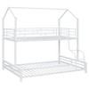 NicBex Twin over Full Bunk Bed Metal Bed Frame with House Roof, Inclined Ladder and Full Length Guardrail, No Box Spring Required - 3 of 4