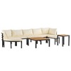 Outdoor Modular Sectional Sofa Set with Coffee Table, Ottoman, Cushions - 4 of 4