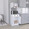 LunaLulinlk Kitchen Pantry with 3-Doors Cabinet and Drawer - 4 of 4
