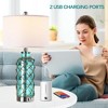 ROTTOGOON Cottage Nautical Accent Table Lamp Set of 2, Touch Control Bedside Lamp with 2 USB Ports & White Shade for Living Room, Bedroom - 4 of 4