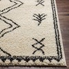Livabliss Beni shag 5'3"x7' Rectangle Woven Indoor Area Rugs Cream: Stain-Resistant Polypropylene, High Pile, Ikat Design - 3 of 4