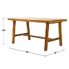 Gulches Miami Style Outdoor Patio Picnic Dining Table - 3 of 4