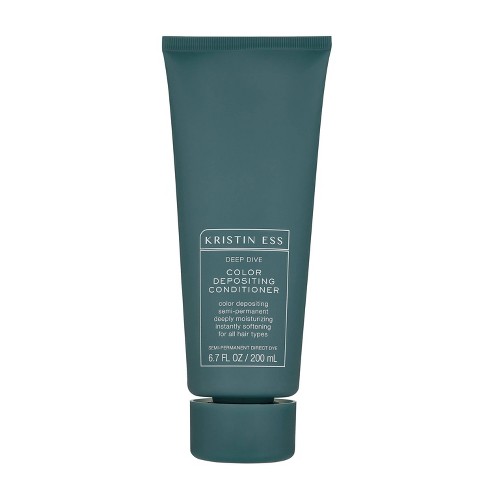 Kristin Ess Color Depositing Conditioner Semi-Permanent Dye, Moisturizing +  Softening, Vegan - Deep Dive - 6.7 fl oz