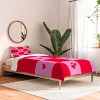 Deny Designs 3pc Twin/Twin XL Angela Minca Grid Pattern Hearts Comforter and Sham Set - 2 of 4