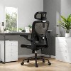 SEVOBAL Task and Office Chairs, Office Chair with Footrest, Office Desk Chair with Headrest, High Back Chair, Black, 24.8"*24.8"*49.2" - 3 of 4