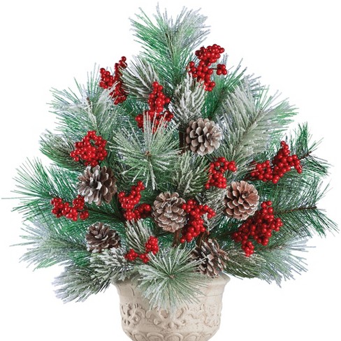 Artificial Frosted Pine Picks Décor