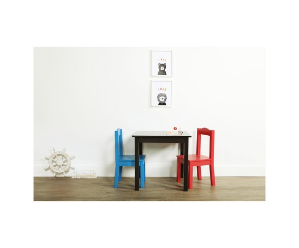 Wood Table with 2 Chairs Pierce Collection Espresso - Tot Tutors