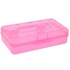 4-Pack Clear Pencil Case in Assorted Colors, for Kids, School, Stationery Organizer, Snap-Close - image 3 of 4
