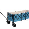 YONWAY Extra Long 300L Wagon Cart Collapsible,220LB Weight Capacity with Big All-Terrain Wheels, Utility Carts for Groceries,Shopping,Camping - 4 of 4