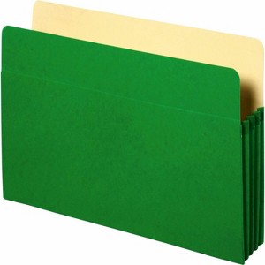 Business Source Accordion Pocket 3-1/2" Exp 11-3/4"x9-1/2" Green 26551 - 1 of 1