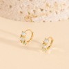 Girls' Opal Pronged 7mm 14k Yellow Gold Hoop Earrings - In Season Jewelry - 4 of 4