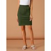 INSPIRE CHIC Women's Workwear Paperbag Elastic High Waist Pencil Mini Skirt - 2 of 4