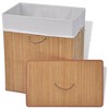 vidaXL Bamboo Laundry Bin Rectangular Natural - 2 of 4