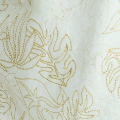 white leaf embroidery