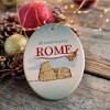 All Roads Lead to Rome Simple and Sophisticated Ornament, Italy Travel Gift| OrnamentallyYou - 4 of 4