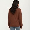 Anna-Kaci Women's Long Sleeve Ribbed Knit Top with Subtle Ruffle Cuff Detail - 2 of 4