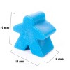 Slickblue 100 Plastic Board Game Meeples – Standard Size Pawns in 10 Colors for Games, Teaching & DIY - 4 of 4