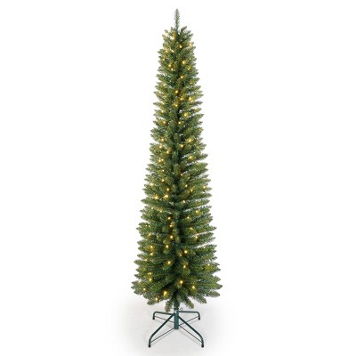 HomeRoots 5' Pre Lit Slender Fir Christmas Tree