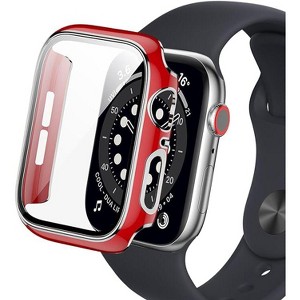 Worryfree Gadgets Bumper Case with Screen Protector for Apple Watch 38mm, White/Silver - 1 of 4