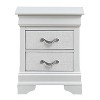 HomeStock Silver Champagne Nightstand 24x21x16 with Two Spacious Drawers, Compact Bedside Table for Storage and Contemporary Accent - 4 of 4
