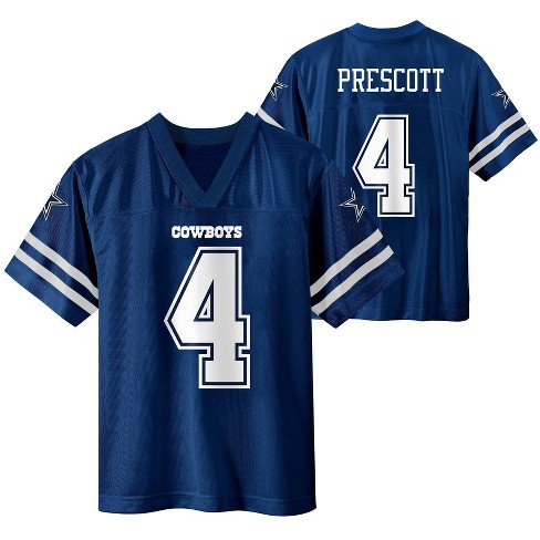 NFL Dallas Cowboys Boys' Short Sleeve Prescott Jersey - XS