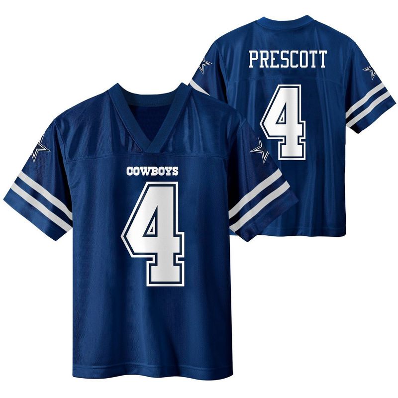NFL Dallas Cowboys Boys' Short Sleeve Prescott Jersey, 1 of 4