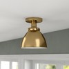 Hudson and Canal 8" Semi Flush Mount with Metal Shade - 2 of 4