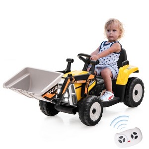 Infans Kids Ride On Excavator Digger 12V Electric Tractor RC w/ Digging Bucket - 1 of 4
