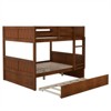 RISOKEYS Full Over Full Bunk Bed - Wooden Frame with Twin Trundle, Ladder & Safety Guardrail, Convertible to 2 Platform Beds for Kids Teens - Walnut - 4 of 4