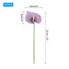 Unique Bargains Artificial Anthurium Lily Flowers for Home Decor 10 Pcs - 2 of 4