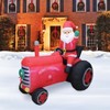 A Holiday Company 6ft Tall Santa on Vintage Tractor, 6 ft Tall, Multi - 2 of 4