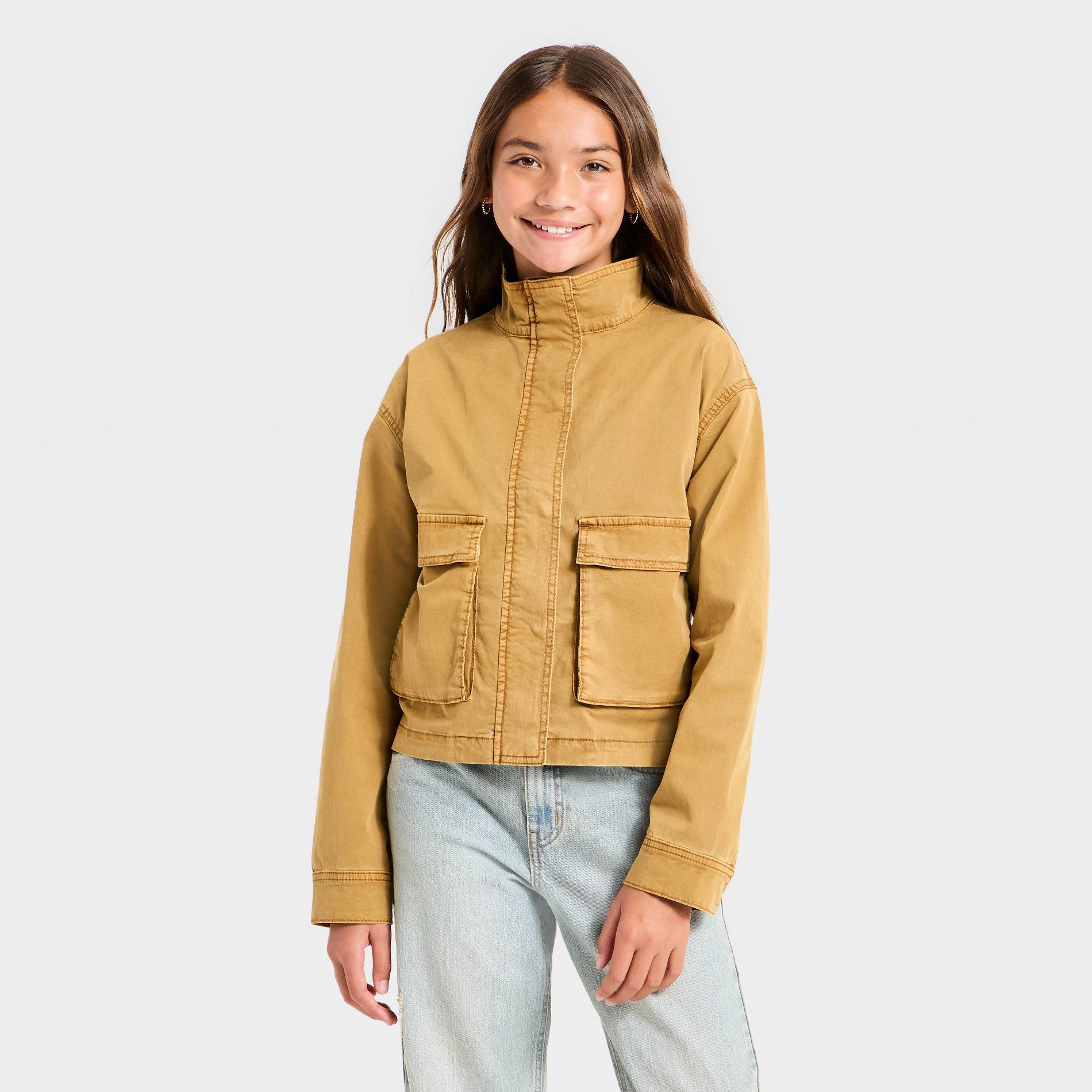 Girls' Denim Utility Jacket - art class™