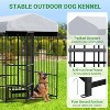 Large Dog Kennel Outside Dog Cage With Roof, Heavy Duty Outdoor Pet Pens With Stainless Steel Bowls for Yard Garden Backyard - 3 of 4