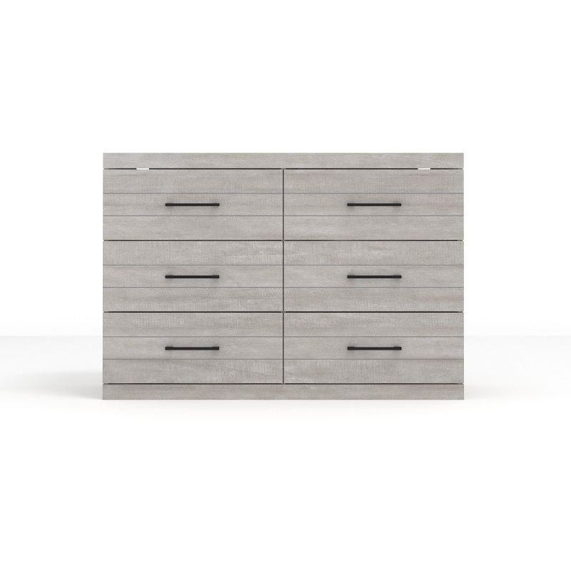 Galano Hamsper 6-Drawer Dresser (31.7 in. × 46.5 in. × 16.3 in.) in Dusty Gray Oak, Knotty Oak, Dark Gray Oak, Concrete Gray, 3 of 16