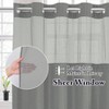 Long Shower Curtain 72x86 Waffle Weave Bathroom Shower Curtain with Snap - in Fabric Liner Set No Hooks - 2 of 4
