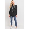 Hello Miz Women's Nursing Crossover Drawstring Maternity Hoodie Sweatshirt - 4 of 4