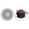 Pyle 6.5" 500W 2-Way Round In-Wall/Ceiling Home Audio Speaker System, White, 4pk - 2 of 3