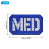 Unique Bargains Cotton Reflective MS Hook and Loop Fastener MED Applique Patches 2" x 3" 2 Pcs - 2 of 4