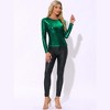 INSPIRE CHIC Women's Metallic Round Neck Long Sleeve Sparkly Disco Party Shiny Top - 4 of 4