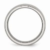 Black Bow Jewelry Titanium Beveled Edge 8mm Brushed Comfort Fit Band - 2 of 4