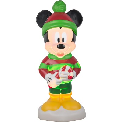 Gemmy Lighted Blow Mold Outdoor Decor Mickey w/Gifts Disney, 2 ft Tall, green