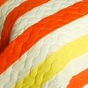 Slickblue 3 PC Handmade Full/Queen Quilt Set, Reversible Vermicelli Quilted, Horizontal Stripes, 37 Color Options - 3 of 4