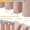 78 Inch Long Shower Curtain - Linen Textured Heavy Duty, 72x78, Blush Pink, Machine Washable, 12 Hooks - 4 of 4